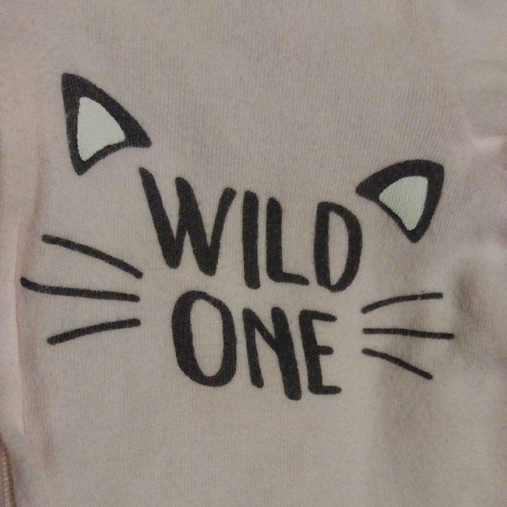 Wild One Pink Footed Onesie - Picture 2 of 7